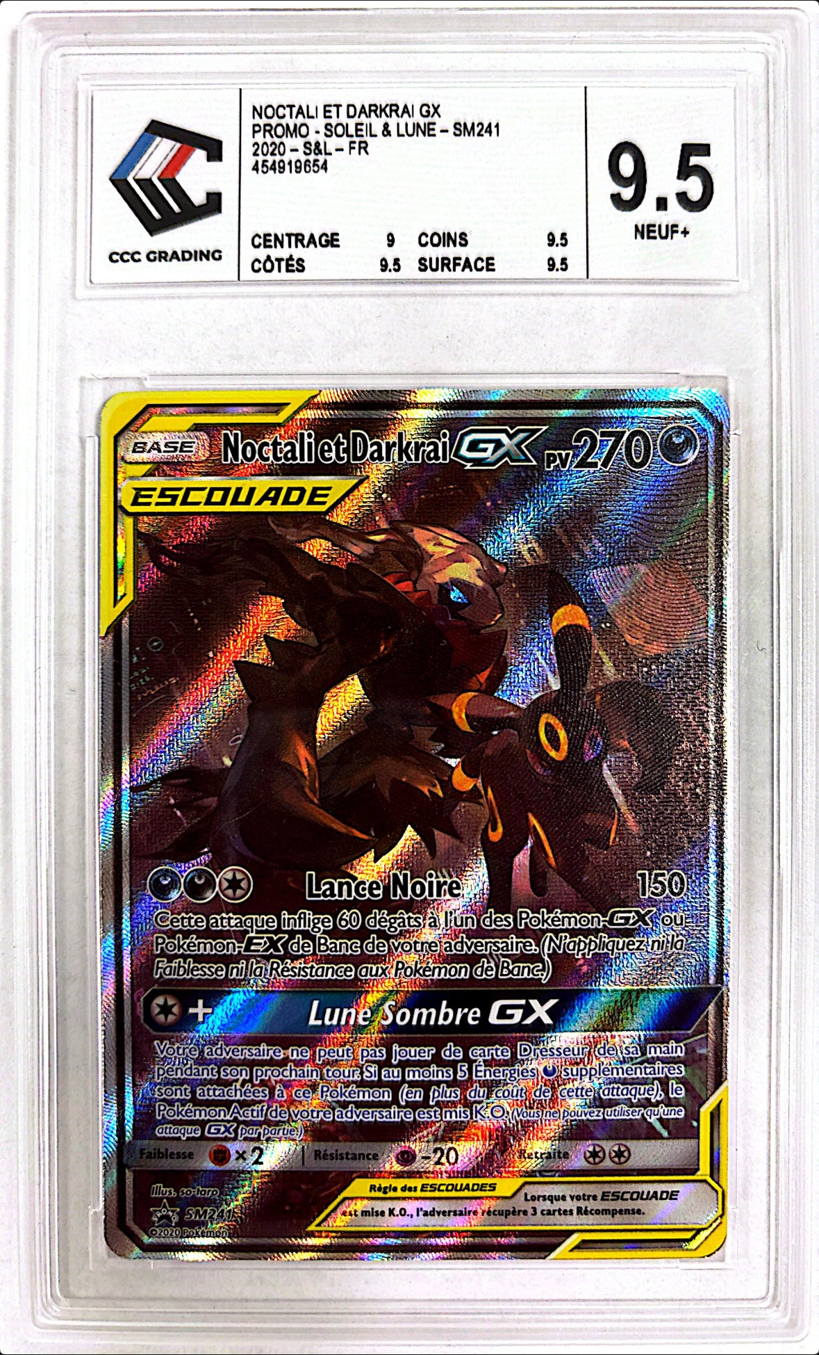 Noctali et Darkrai GX CCC 9,5 SM241
