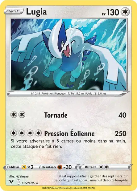 Lugia 132/185 – Voltage éclatant (reverse)