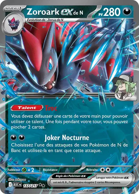 Zoroark ex de N 137/217 Héros Transcendants
