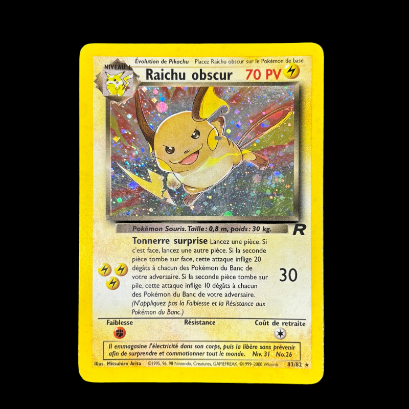 Raichu obscur 83/82 - Team Rocket - EXC+