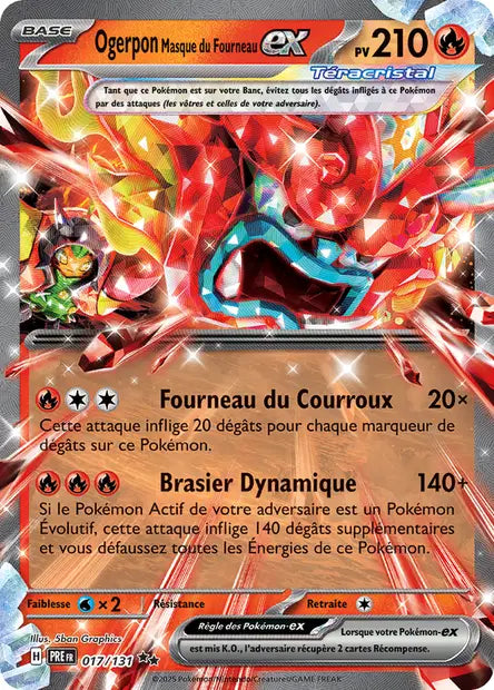 Ogerpon Masque du Fourneau-ex 017/131 - Évolutions Prismatiques