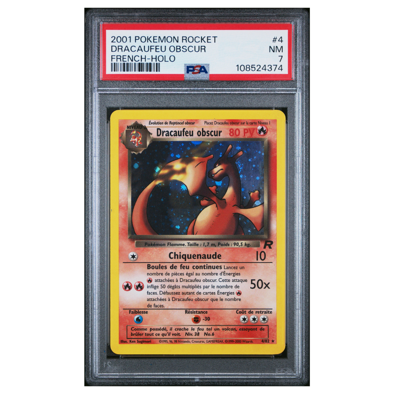 Dracaufeu Obscur 4/82 - PSA 7