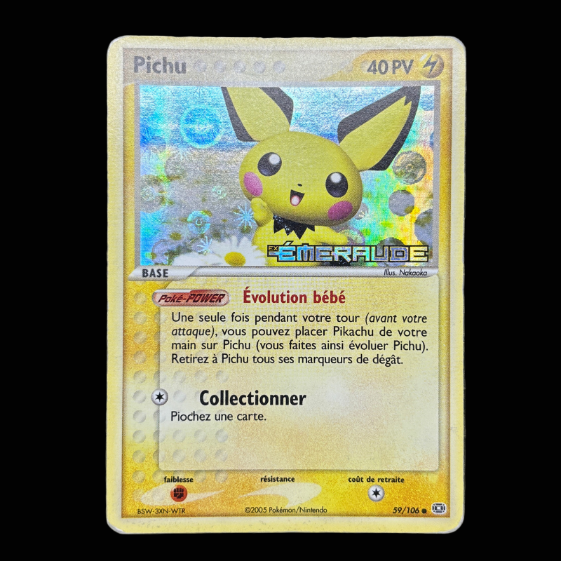 Pichu 59/106 reverse - Emeraude - TBE+