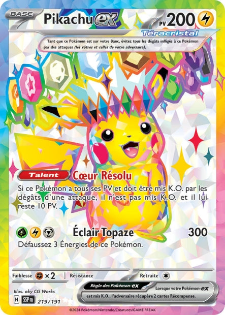 Pikachu ex 219/191 - Étincelles Déferlantes
