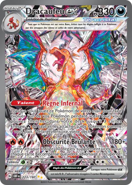 Dracaufeu-ex 223/197 - Flammes Obsidiennes