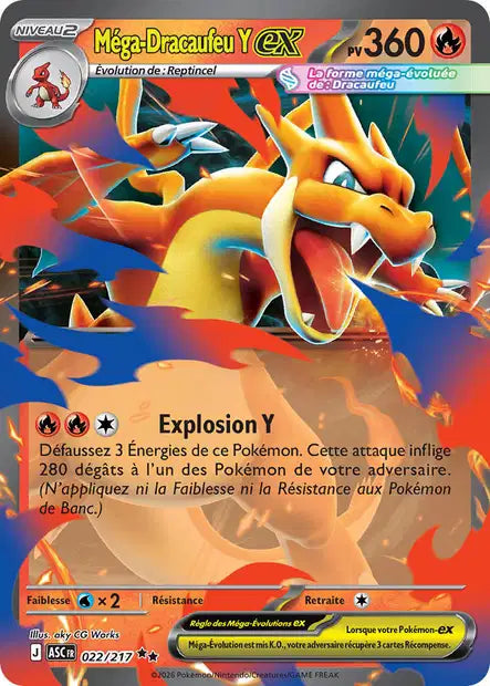 Méga-Dracaufeu Y ex 022/217 Héros Transcendants