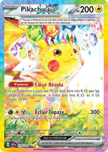 Pikachu ex 238/191 - Étincelles Déferlantes