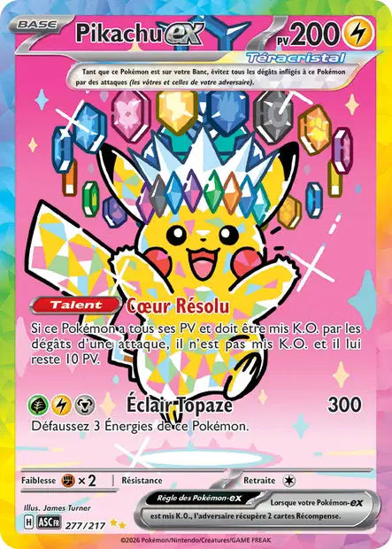 Pikachu ex 277/217 Héros Transcendants
