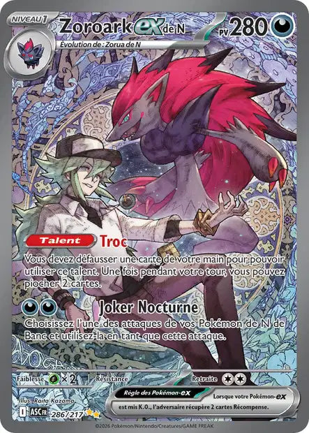 Zoroark ex de N 286/217 Héros Transcendants