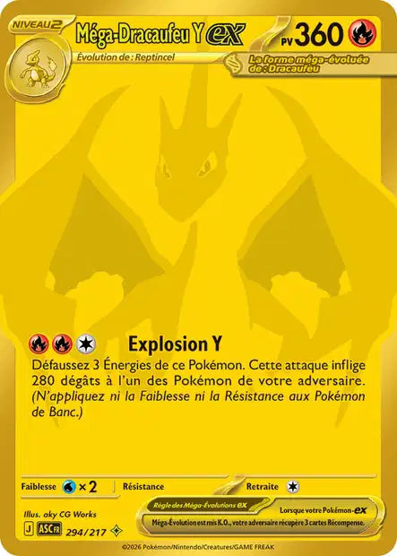 Méga-Dracaufeu Y ex 294/217 Héros Transcendants