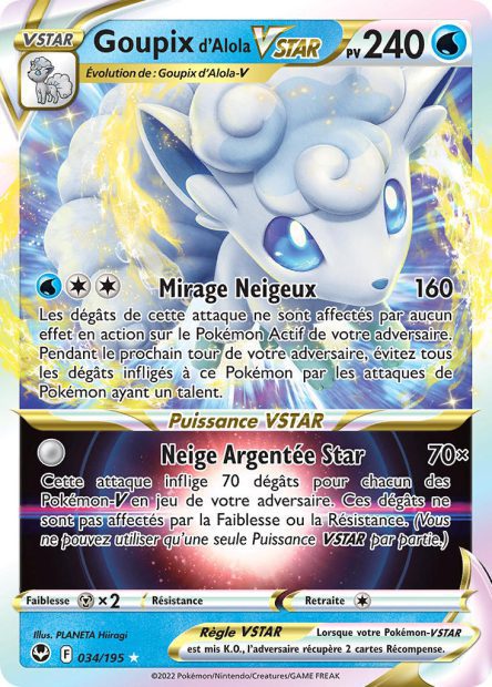 Goupix d'Alola-VSTAR 034/195 - Tempête Argentée