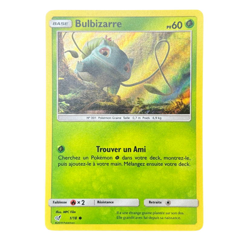 Bulbizarre (2) 1/18- Détective Pikachu- NM