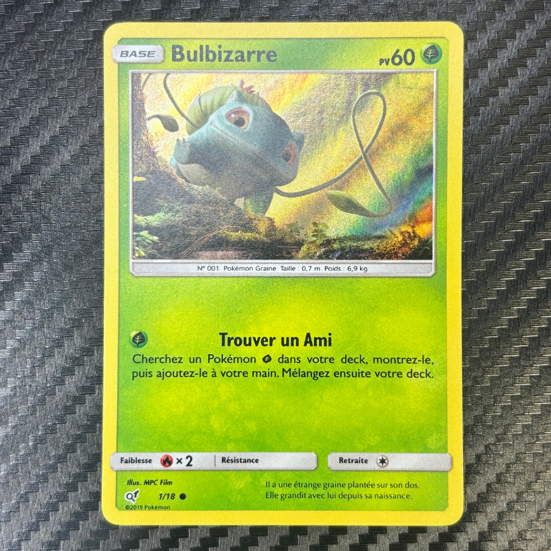Bulbizarre (2) 1/18- Détective Pikachu- NM