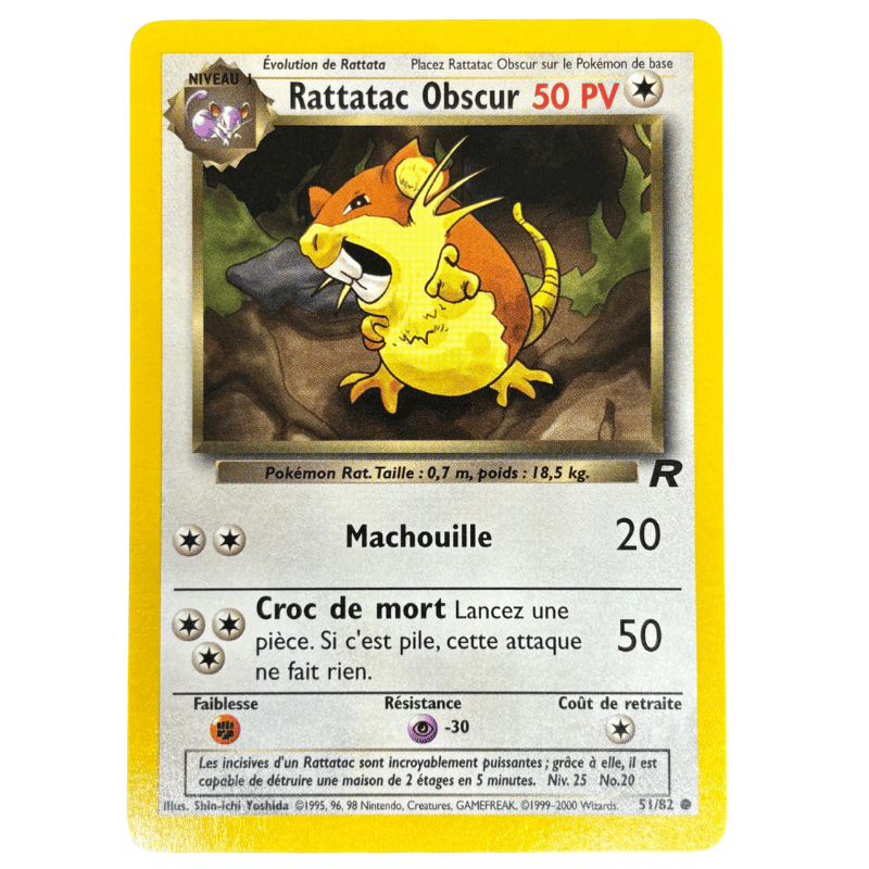 Rattatac obscur 51/82 - Team Rocket - NM