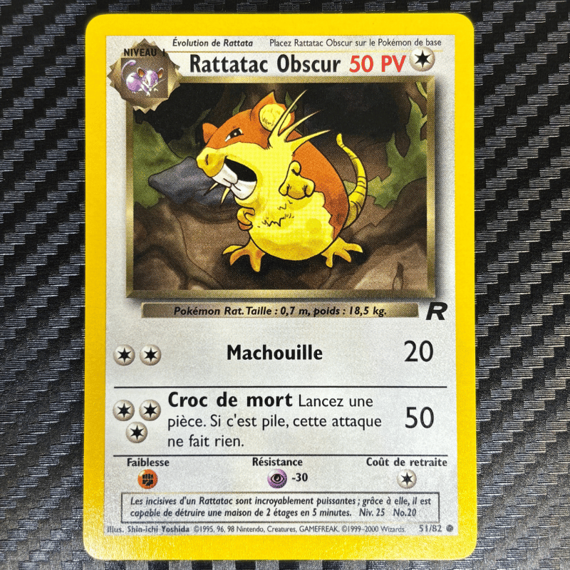 Rattatac obscur 51/82 - Team Rocket - NM