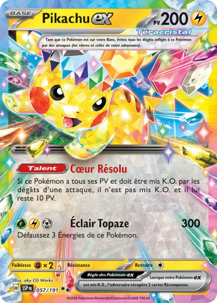 Pikachu ex 057/191 - Étincelles Déferlantes