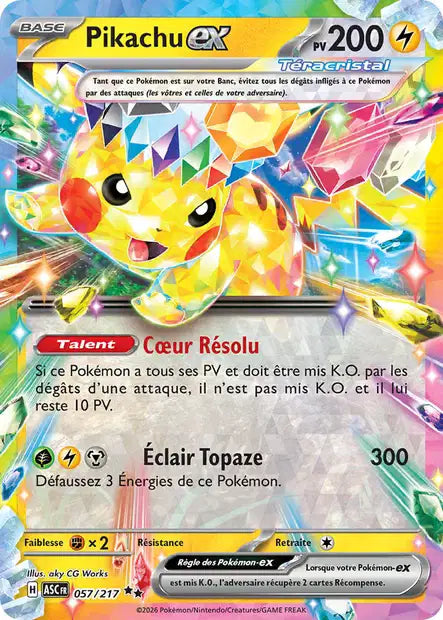 Pikachu ex 057/217 Héros Transcendants