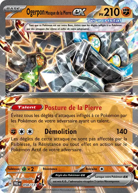 Ogerpon Masque de la Pierre-ex 058/131 - Évolutions Prismatiques