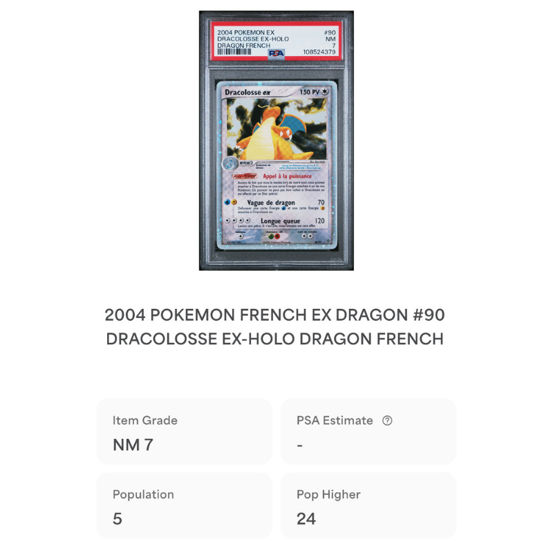 Dracolosse EX 90/97 - PSA 7