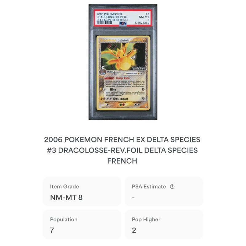 Dracolosse 3/113 - PSA 8