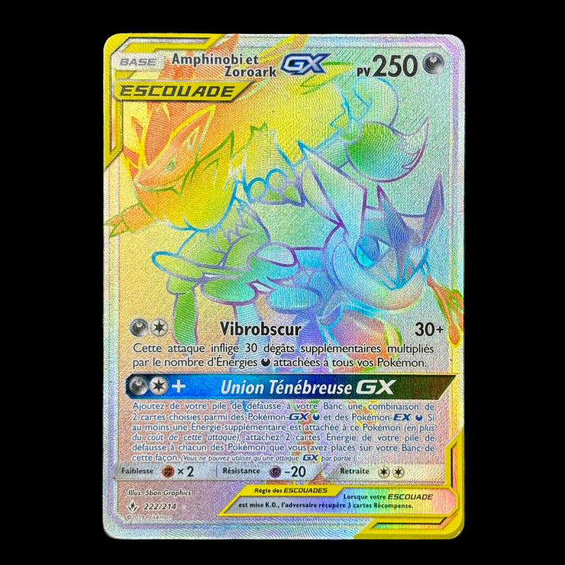 Amphinobi & Zoroark GX 222/214 - Alliance Infaillible -EXC+
