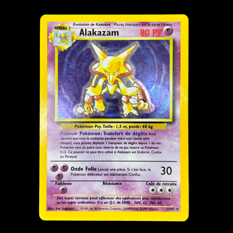 Alakazam 1/102 - Set de base - EXC+/NM