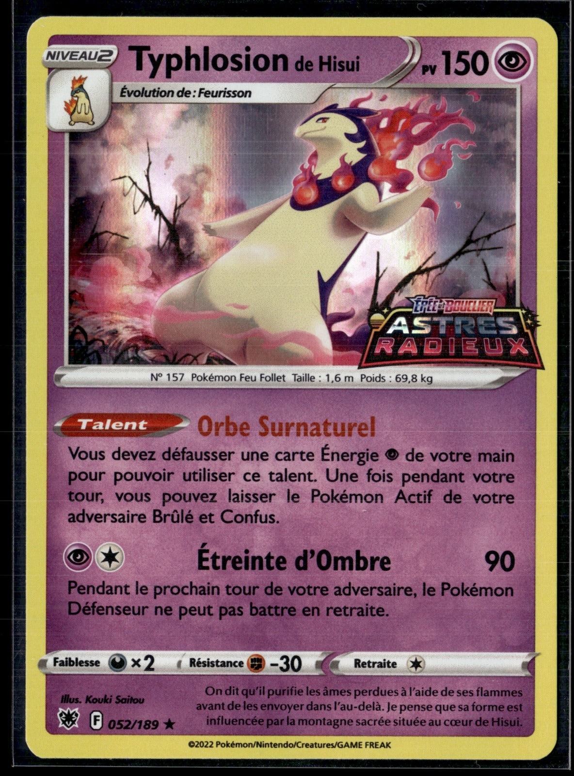 Typhlosion 052/189 – Stamp Astres radieux