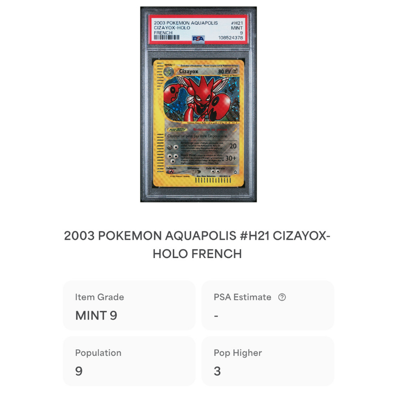 Cizayox H21/H32 - PSA 9