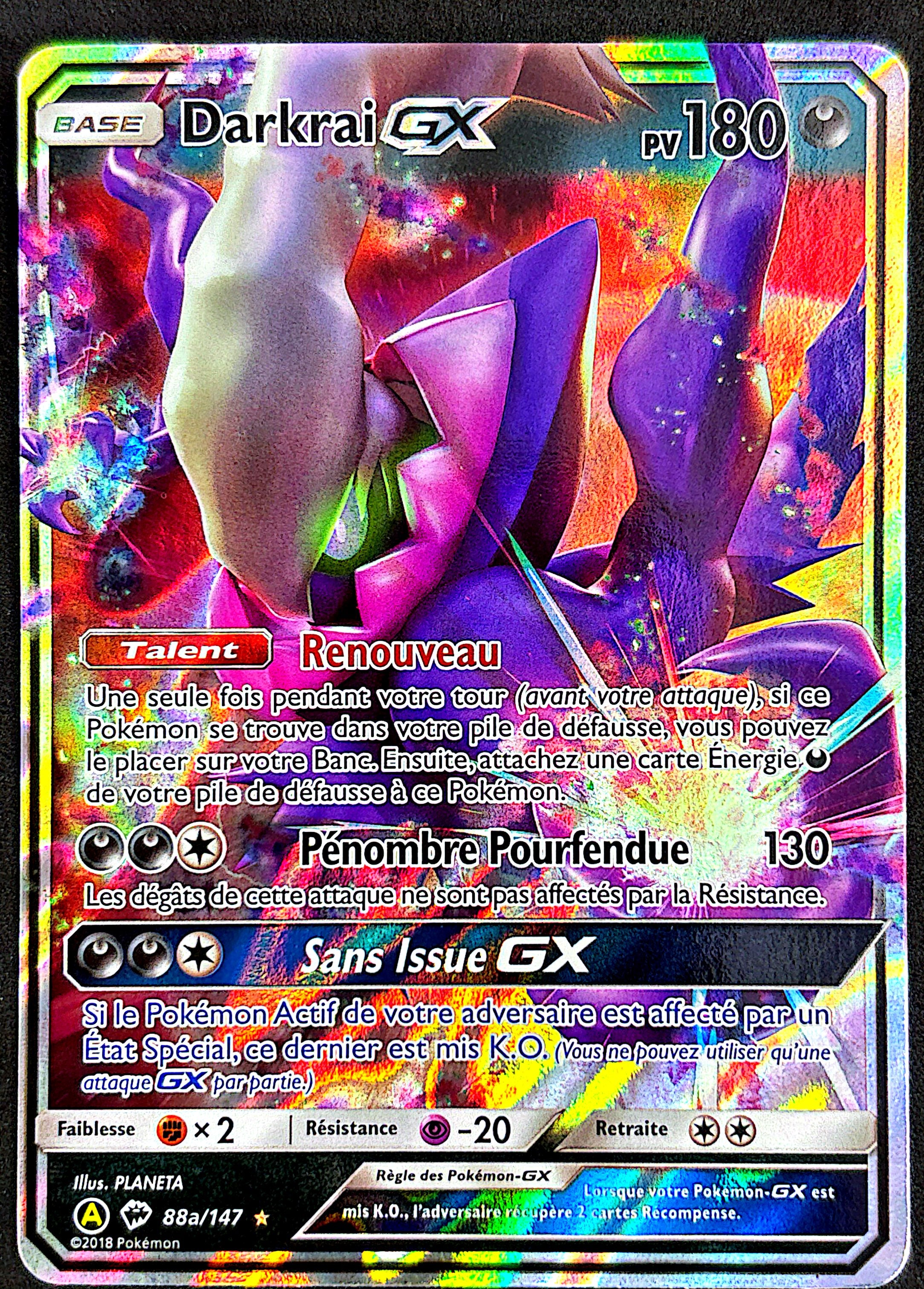 Darkrai GX 88a/147 Ombres Ardentes | NM