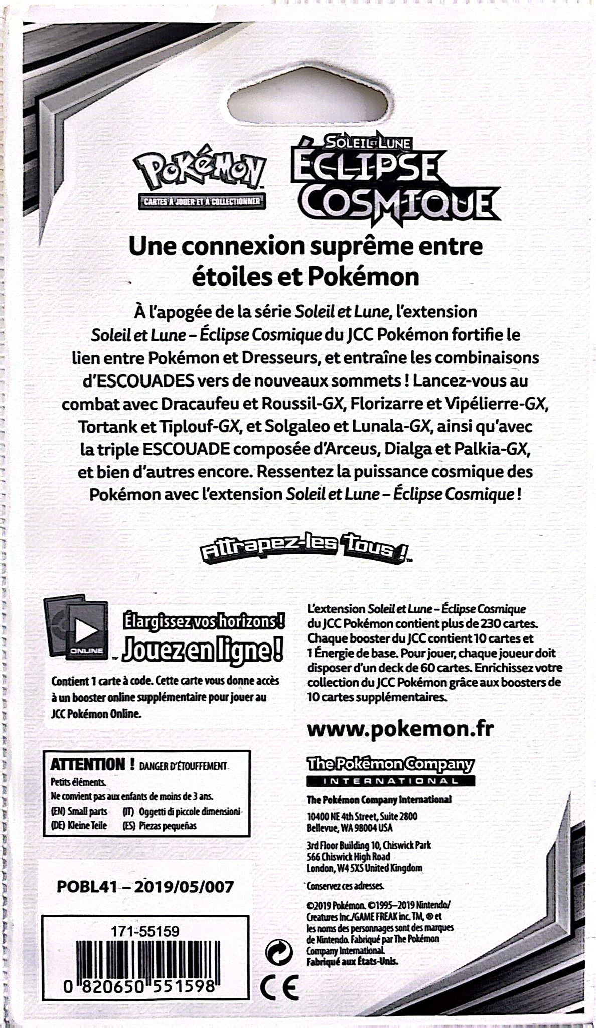 Blister Éclipse Cosmique (Solgaleo/Lunala) *
