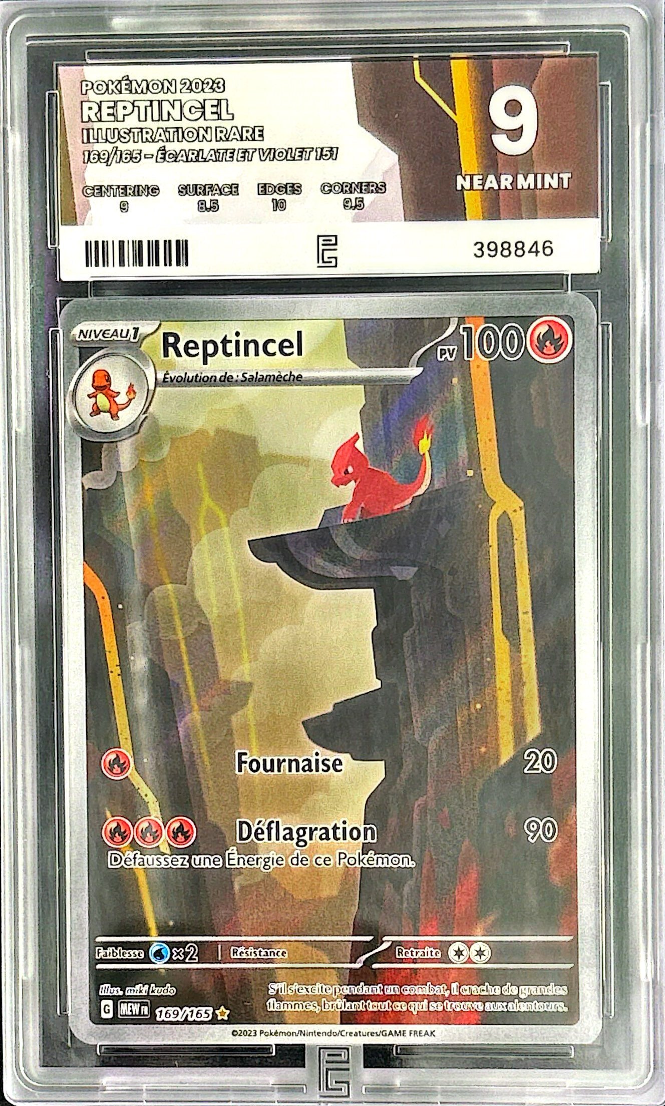Reptincel 169/165 - Pure grading 9