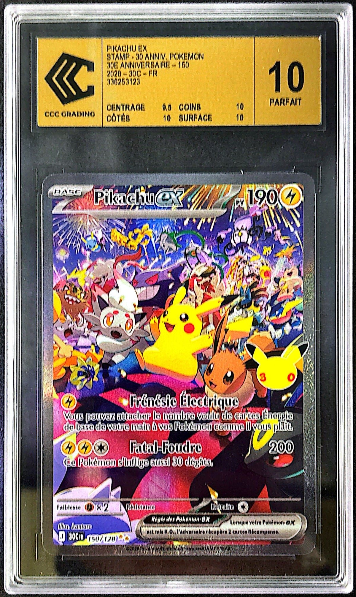 Pikachu 150/128 CCC 10 GOLD