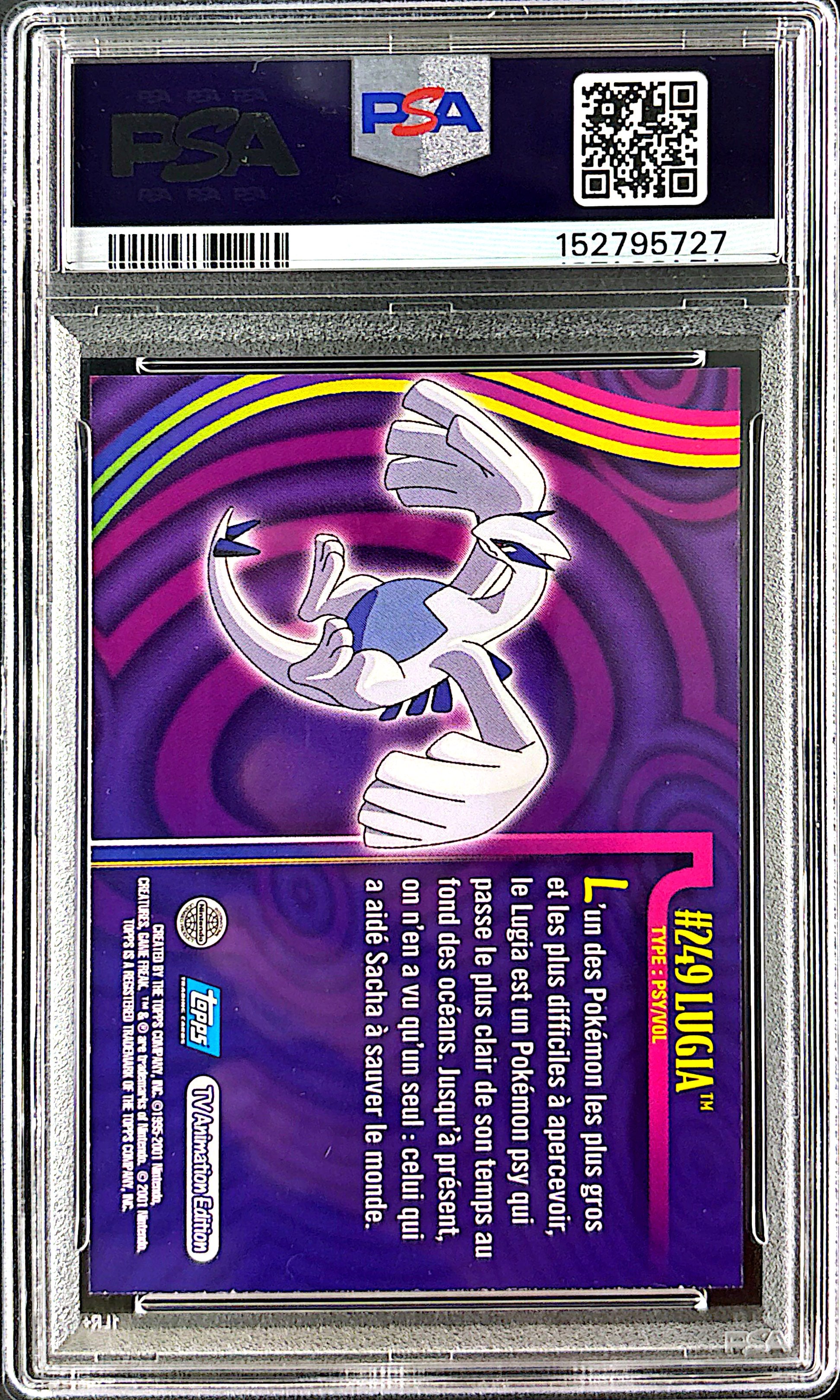 Lugia #249 Topps Johto serie 1 FR PSA 8