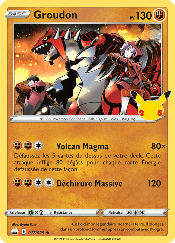 Groudon 17/25 - Célébrations