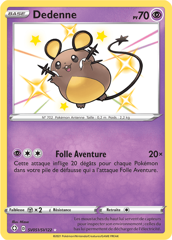 Dedenne SV51/sv122 - Destinées Radieuses