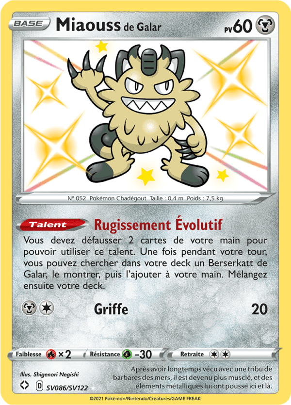 Miaouss de Galar SV86/sv122 - Destinées Radieuses