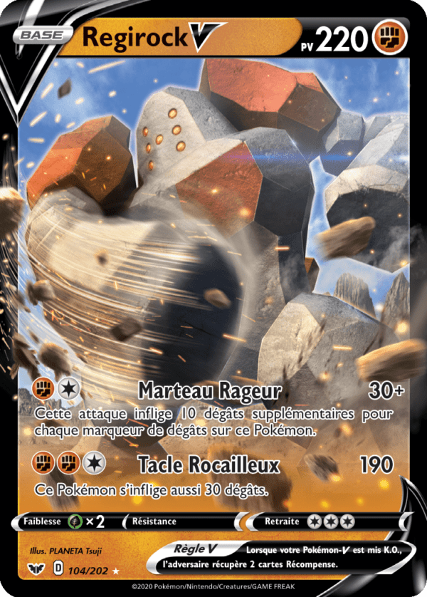 Regirock-V 104/202 - Épée et Bouclier