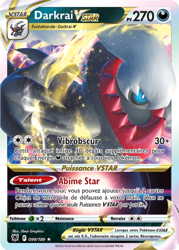 Darkrai-VSTAR 099/189 - Astres Radieux