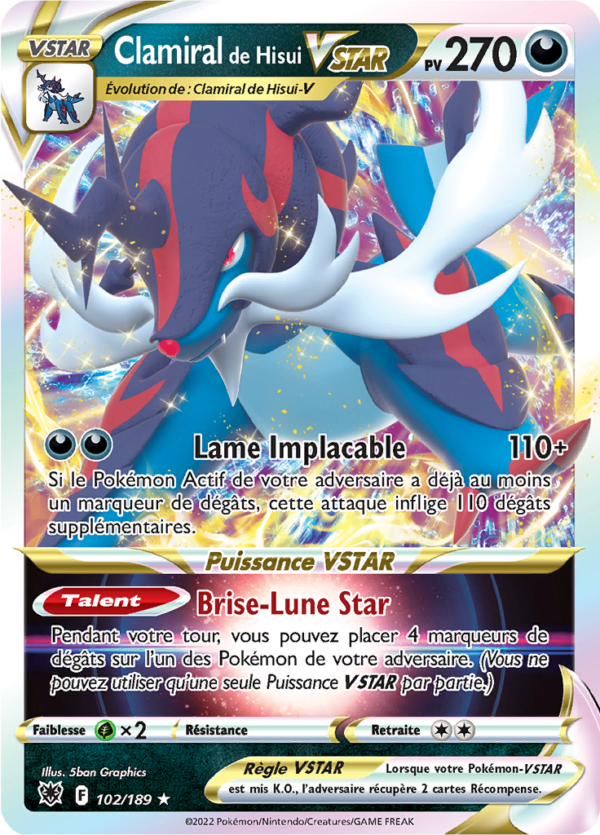 Clamiral de Hisui-VSTAR 102/189 - Astres Radieux