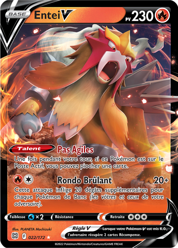 Entei-V 022/172 - Stars Étincellantes