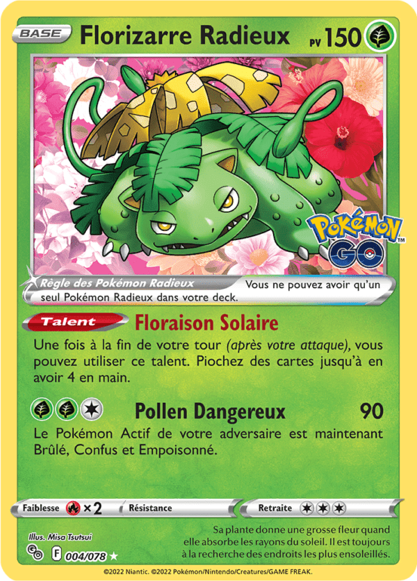 Florizarre Radieux 004/078 - Pokémon GO
