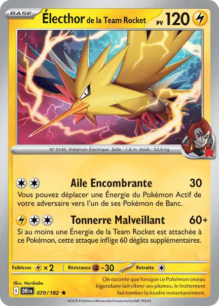 Électhor de la Team Rocket 070/182 (EV10) Cosmos Holo Promo
