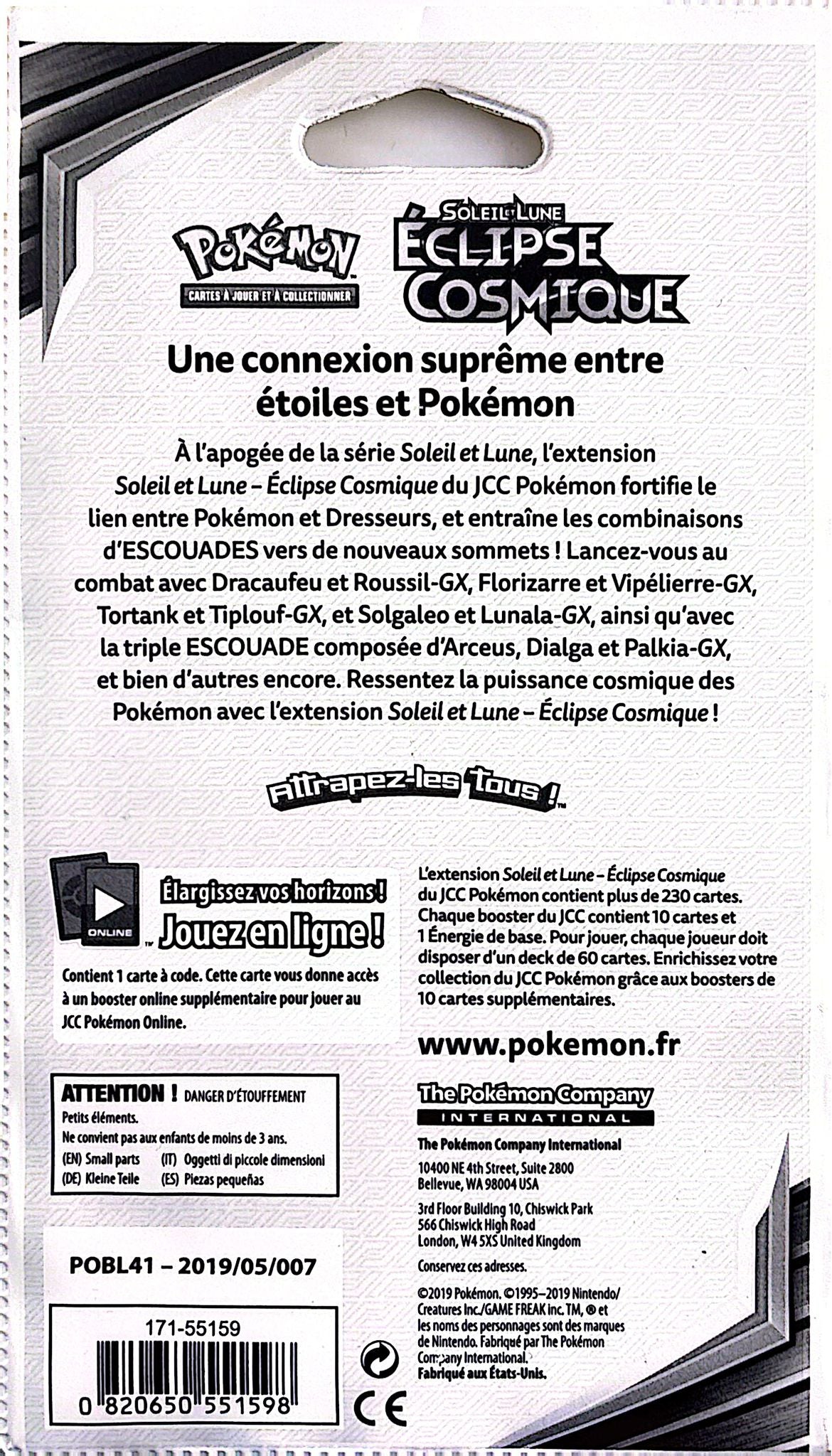 Blister Éclipse Cosmique (Dialga/Palkia/Arceus) *
