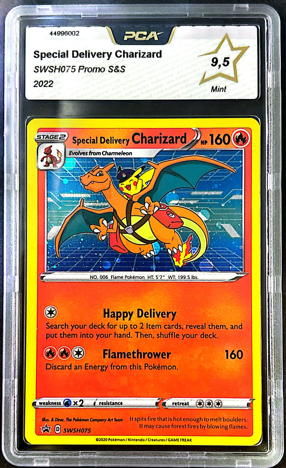 Special Delivery Charizard swsh075 PCA 9,5