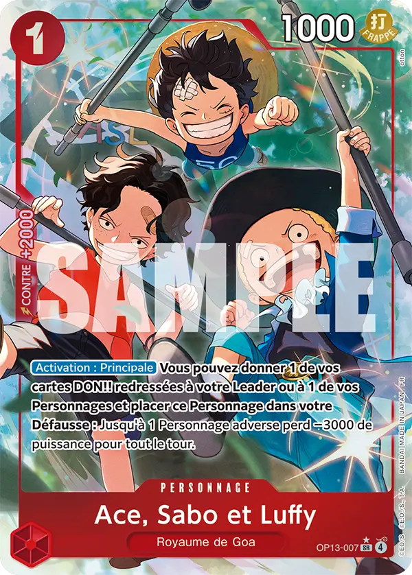 Ace, Sabo et Luffy OP13-007 | FR