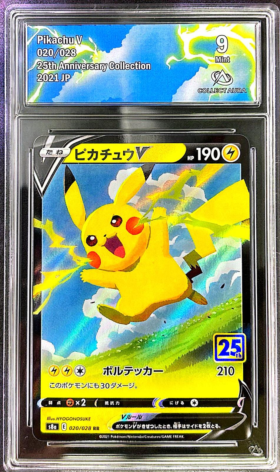 Pikachu V 020/028 – Colecctt Aura 9