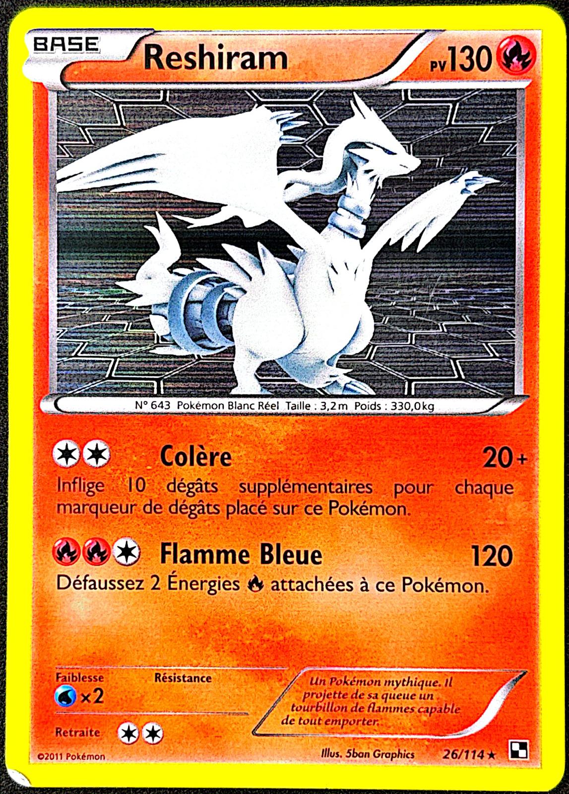 Reshiram 26/114 Noir et Blanc – NM