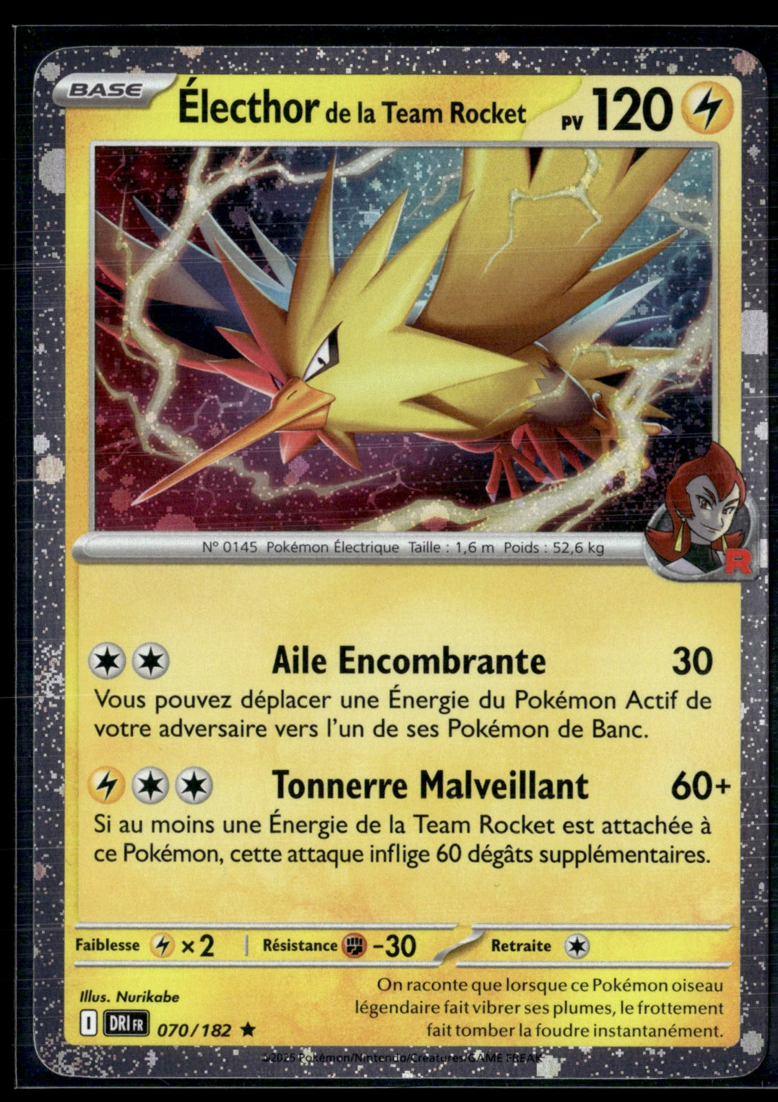 Électhor de la Team Rocket 070/182 (EV10) Cosmos Holo Promo