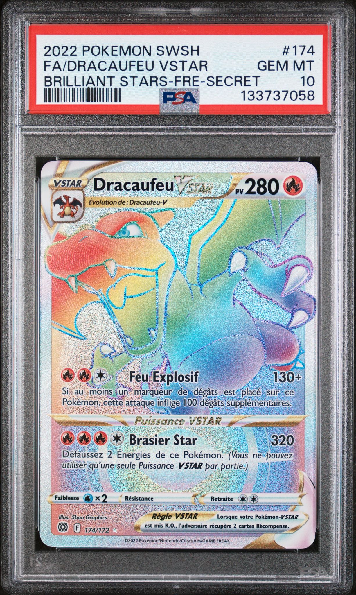Dracaufeu Vstar 174/172 PSA 10