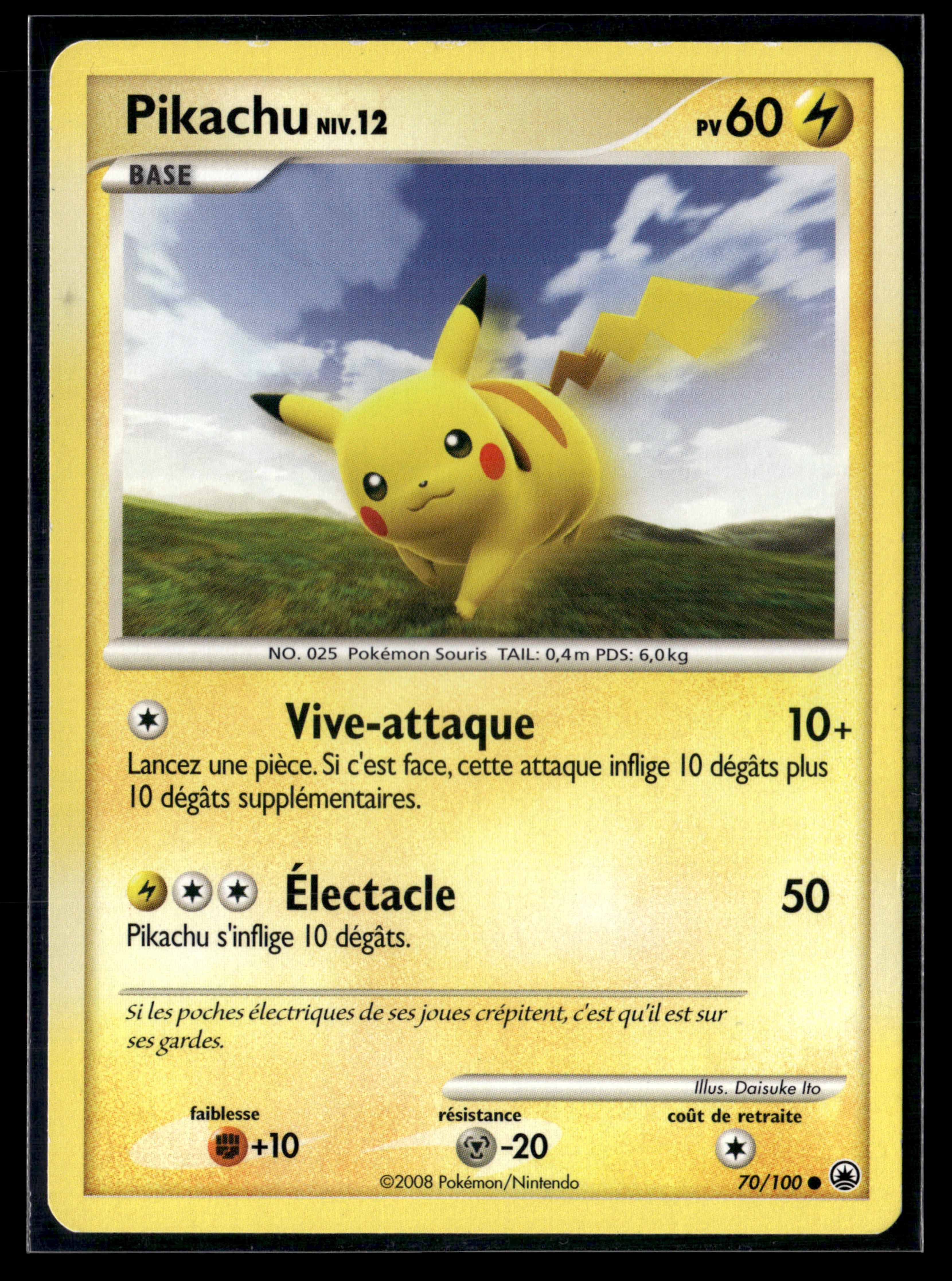 Pikachu 70/100 Aube Majestueuse | EXC+
